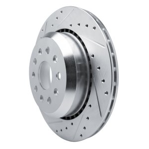 Jeep Wrangler Brake Rotor (1) - Rear Left - R1 Concepts - Drilled & Slotted - Silver - `20-`25